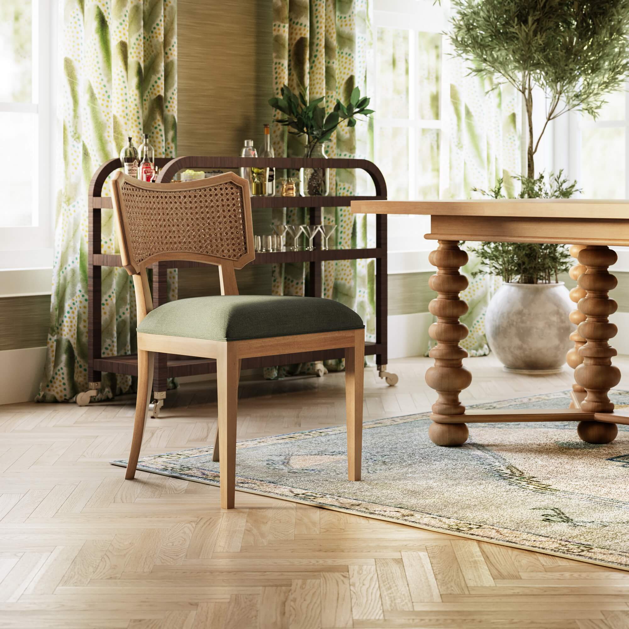 Bramble 28818 Linea Dining Chair w/ Rattan Back Bramble 28818 Linea Dining Chair w/ Rattan Back