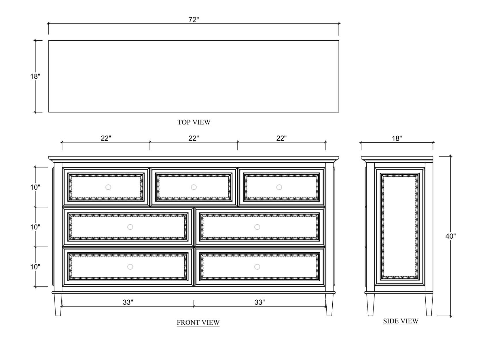 Bramble 28917 Vivienne 7 Drawer Dresser Bramble 28917 Vivienne 7 Drawer Dresser