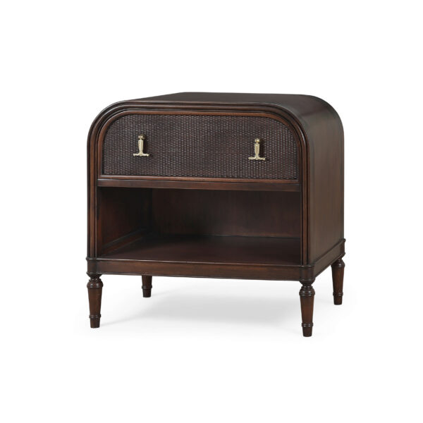 Bramble 29101 Langford 1 Drawer Bedside Table w/ Rattan