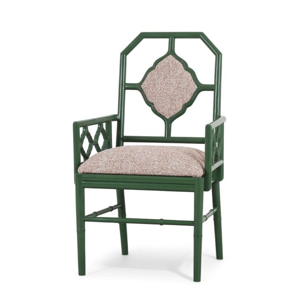 Bramble 29111 Chinois Dining Armchair w/ Upholstered Back