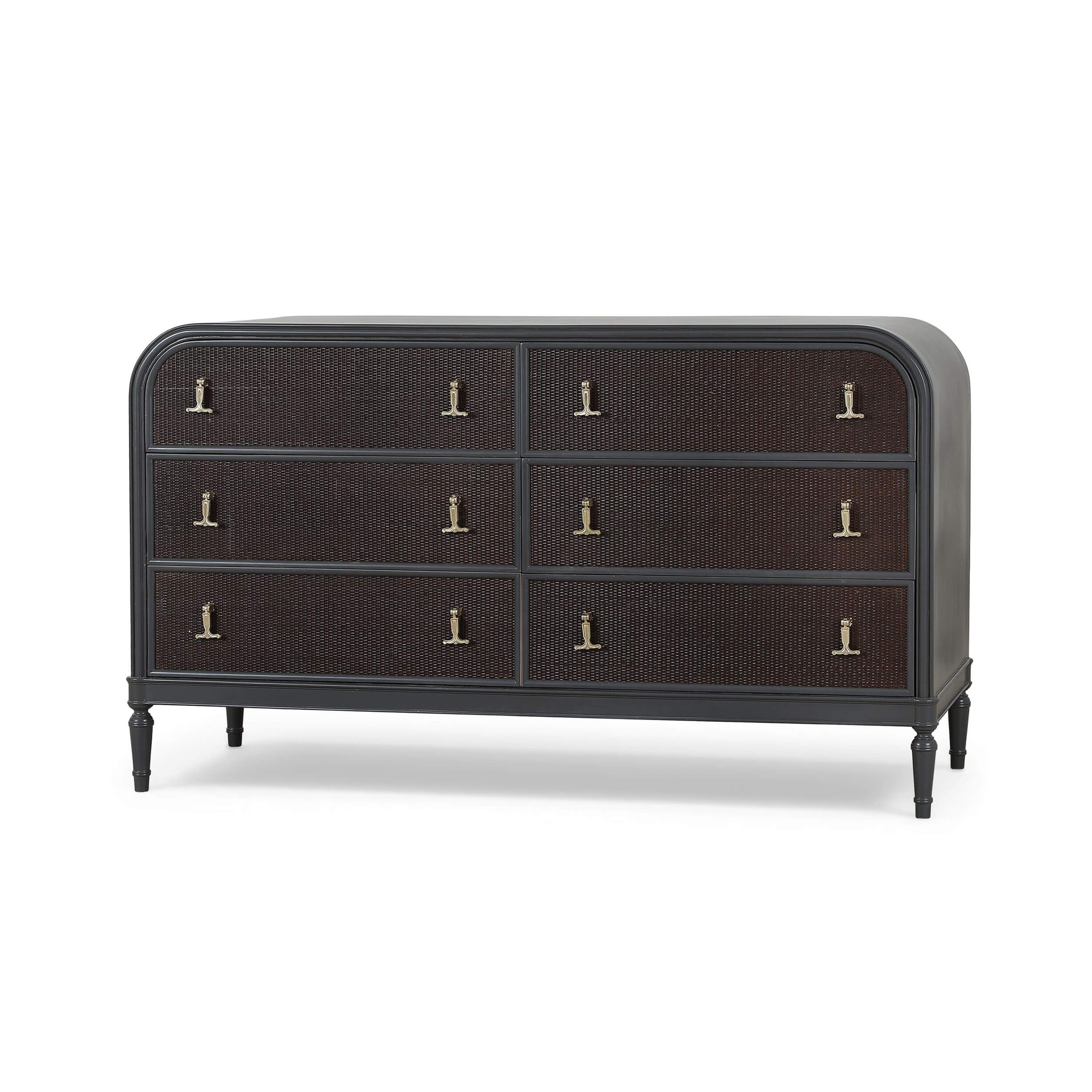 Bramble 29117 Langford 6 Drawer Dresser w/ Rattan Bramble 29117 Langford 6 Drawer Dresser w/ Rattan