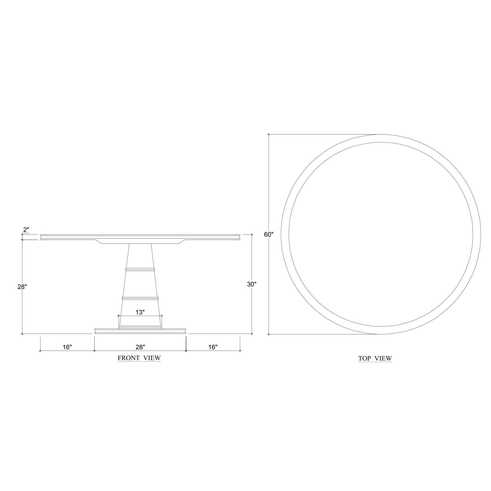 Bramble 29123 Martinique Round Dining Table 60'' Bramble 29123 Martinique Round Dining Table 60''