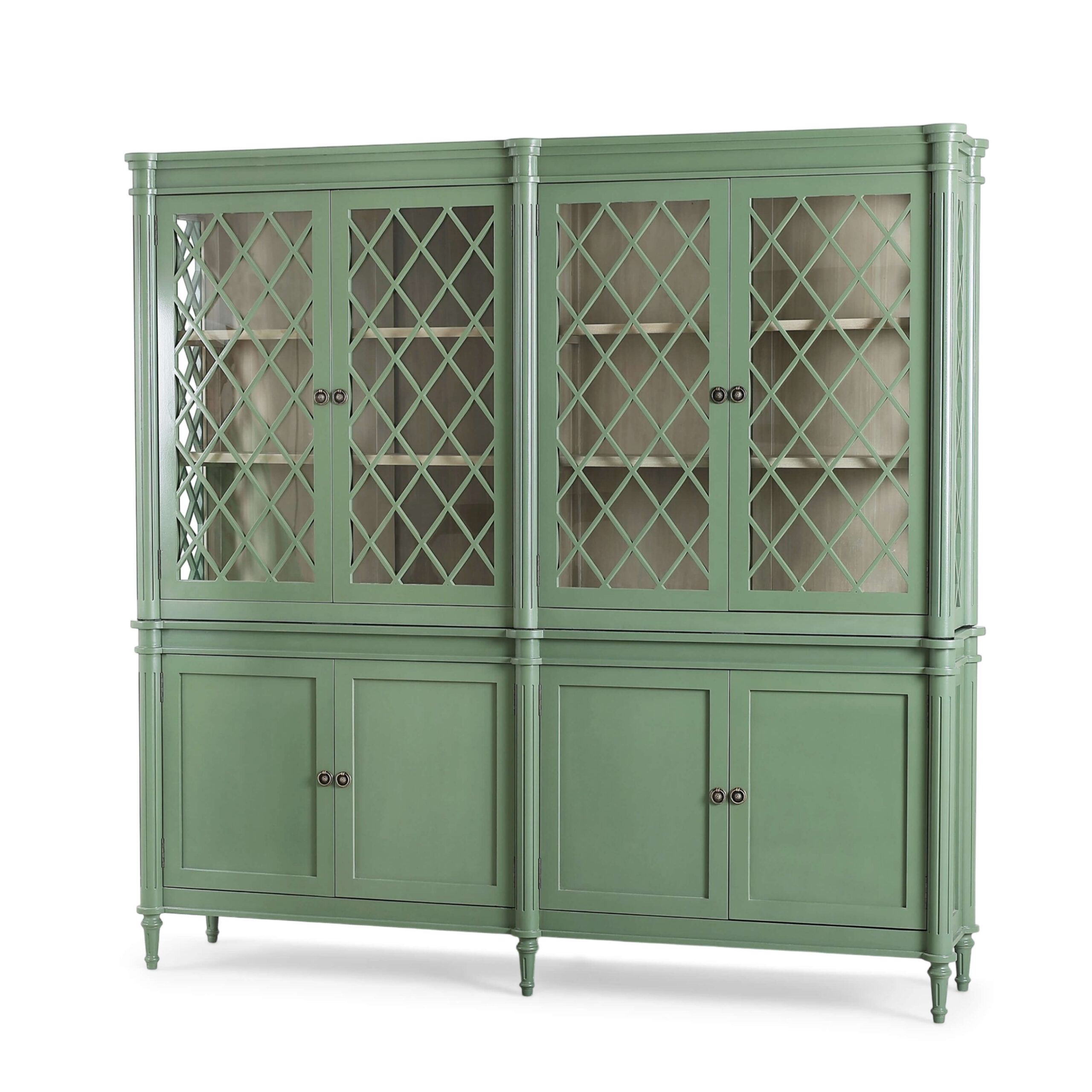 Bramble 29138 Kelly 4 Door Glass Display Cabinet w/ Glass Shelves Bramble 29138 Kelly 4 Door Glass Display Cabinet w/ Glass Shelves