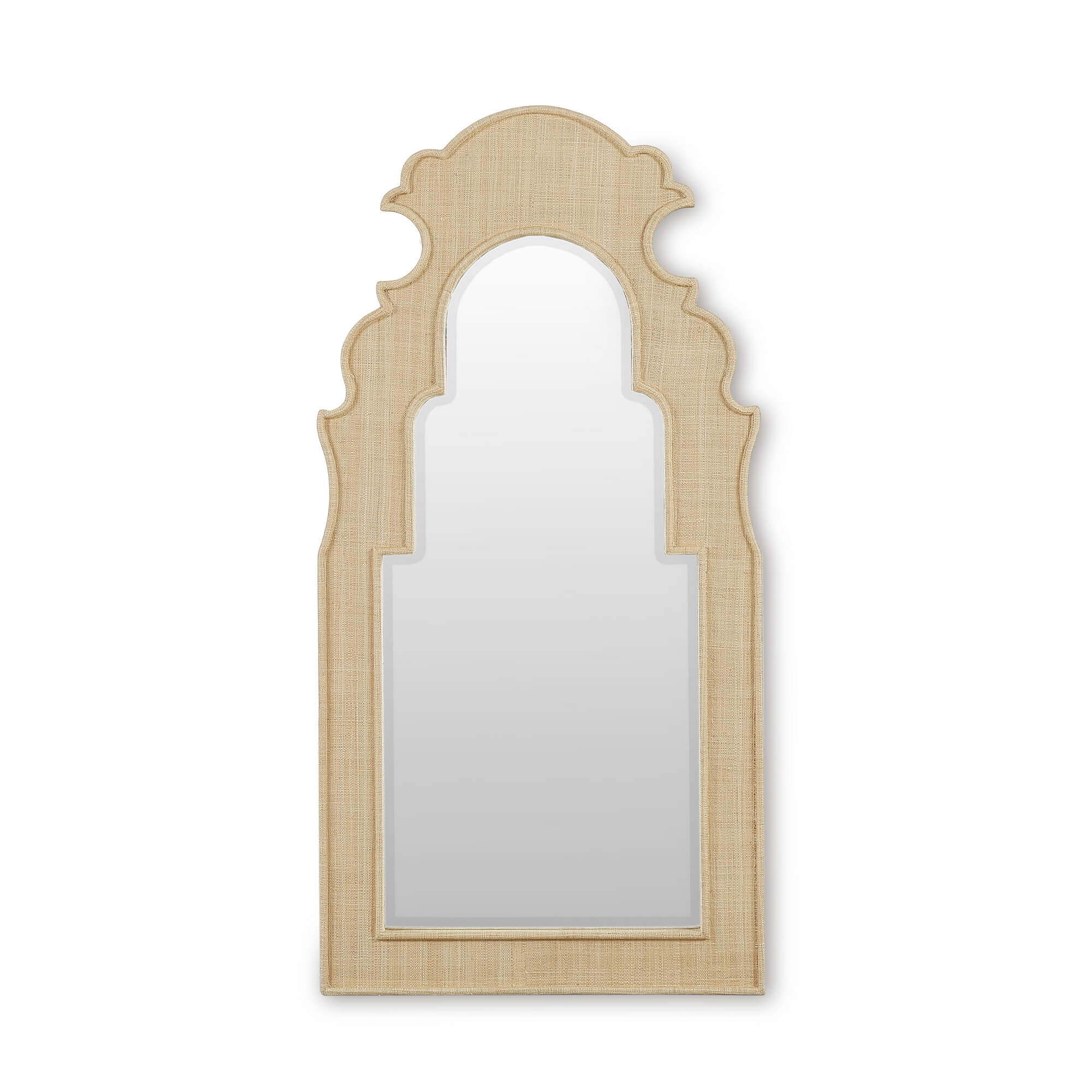 Bramble 29143 Lotus Mirror w/ Raffia Bramble 29143 Lotus Mirror w/ Raffia