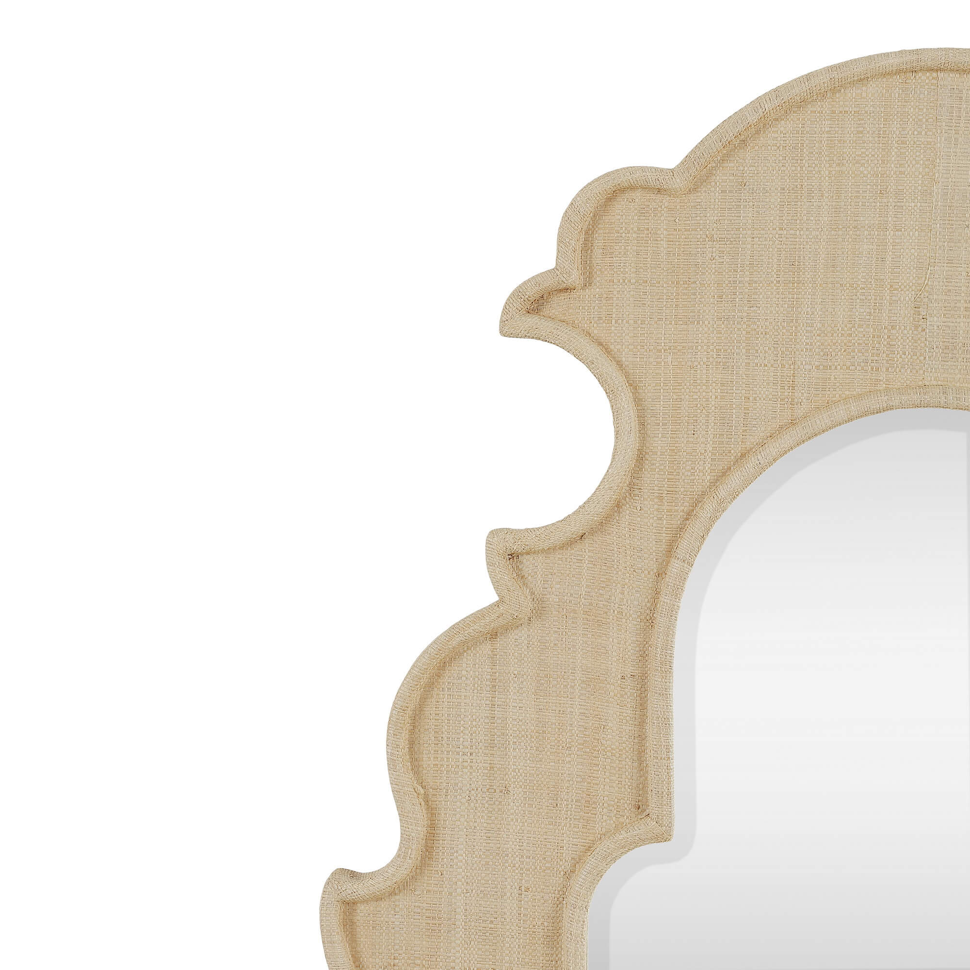 Bramble 29143 Lotus Mirror w/ Raffia Bramble 29143 Lotus Mirror w/ Raffia