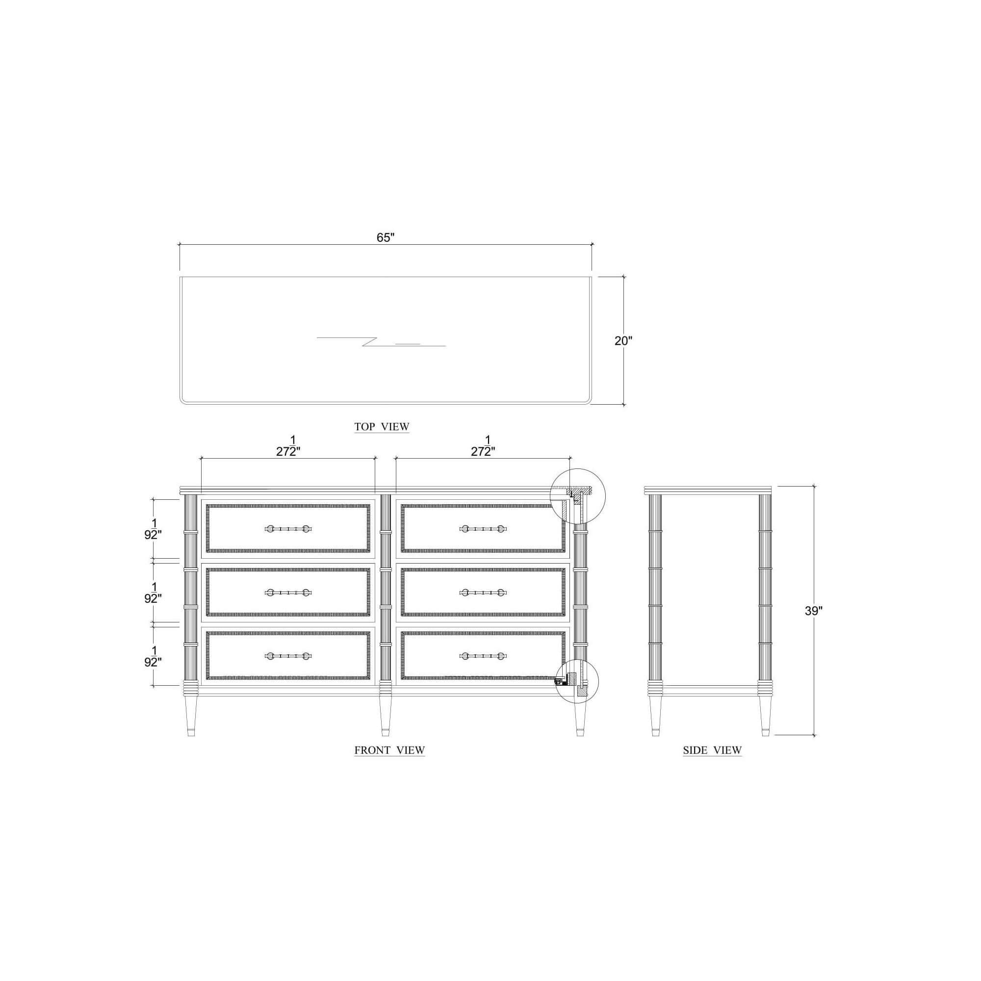Bramble 29153 Martinique 6 Drawer Dresser Bramble 29153 Martinique 6 Drawer Dresser