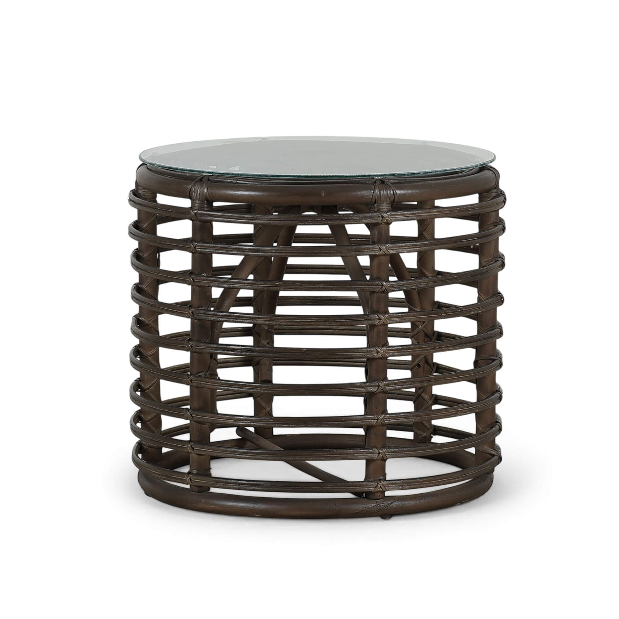 Bramble 29156 Portico Rattan Side Table w/ Glass Top Bramble 29156 Portico Rattan Side Table w/ Glass Top