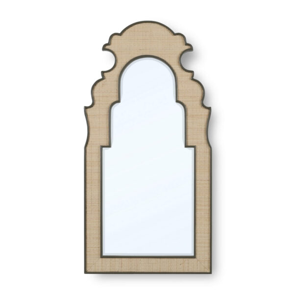 Bramble 29182 Lotus Mirror w/ Inset Rattan