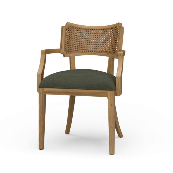 Bramble 29191 Linea Dining Chair w/ Arms & Rattan Back