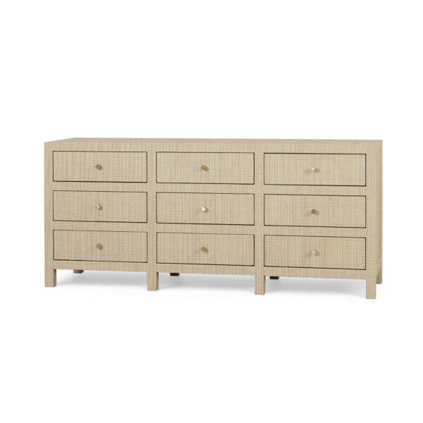 Bramble 29210 Kagu 9 Drawer Dresser w/ Rattan