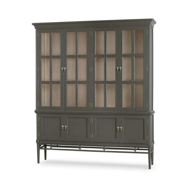 Bramble 29078 Seraphine 4 Door Glass Display Cabinet w/ Glass Shelves