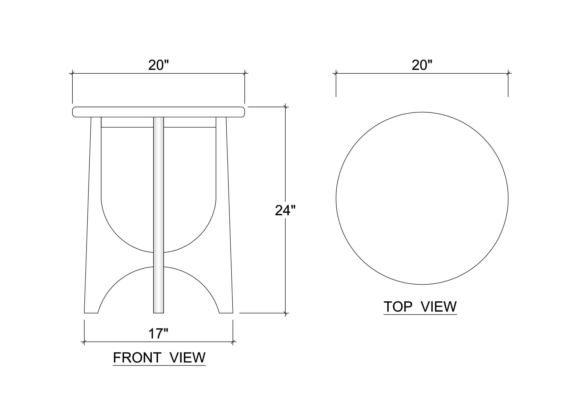 Bramble 28374 Vannes Round End Table Bramble 28374 Vannes Round End Table
