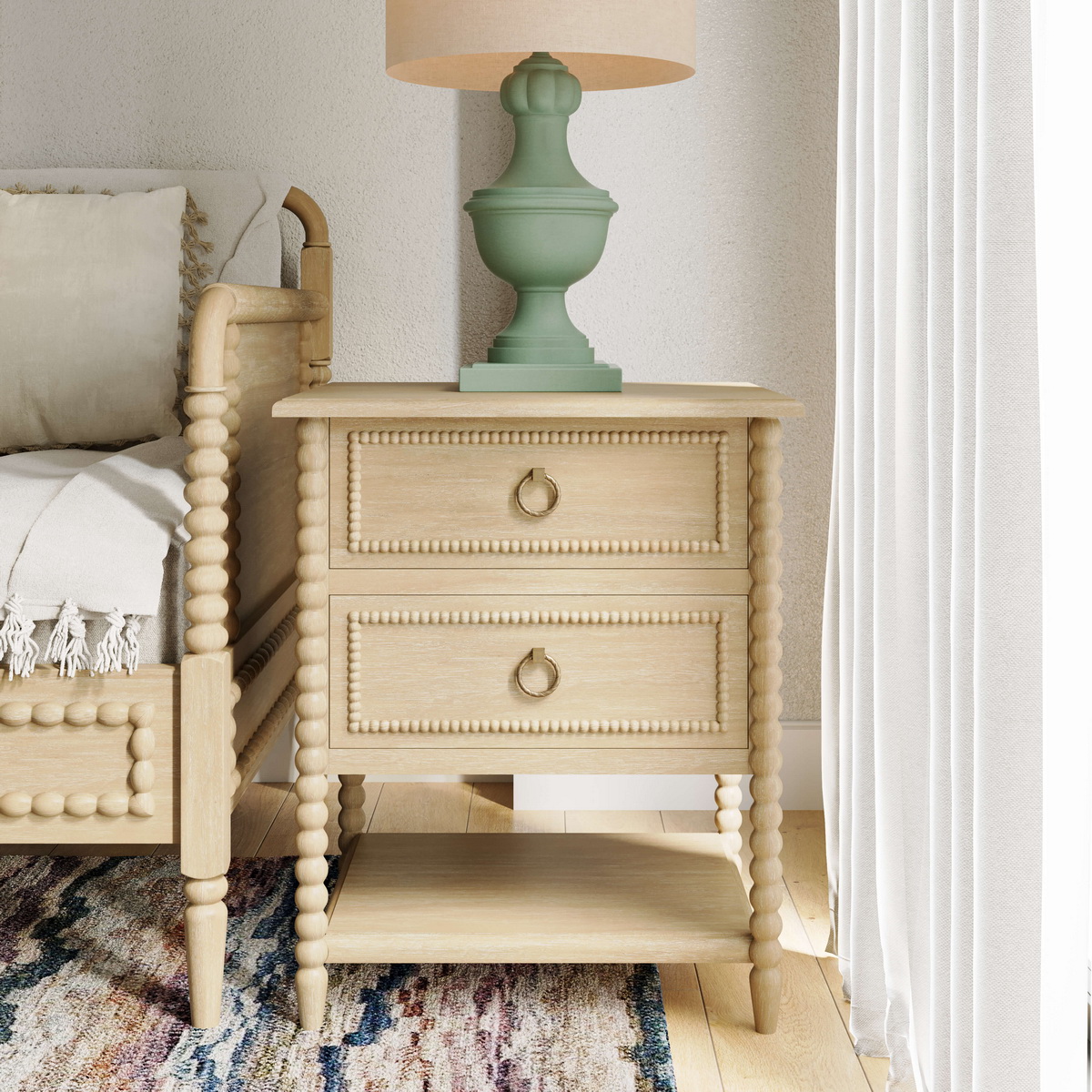 Bramble 28423 Cholet 2 Drawer Bedside Table w/ Shelf Bramble 28423 Cholet 2 Drawer Bedside Table w/ Shelf