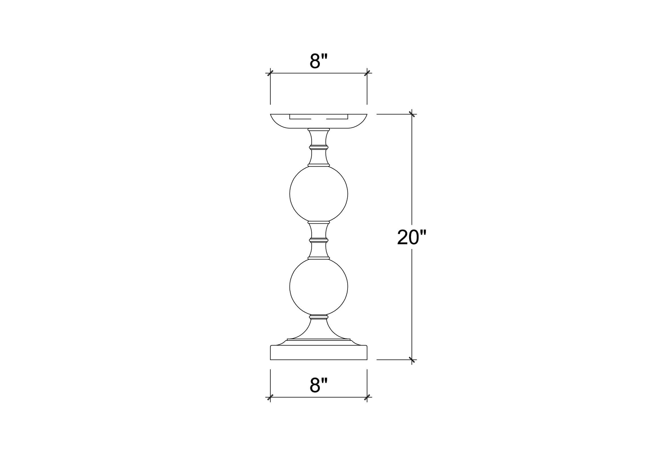 Bramble 28434 Bollet Candlestick Medium Bramble 28434 Bollet Candlestick Medium