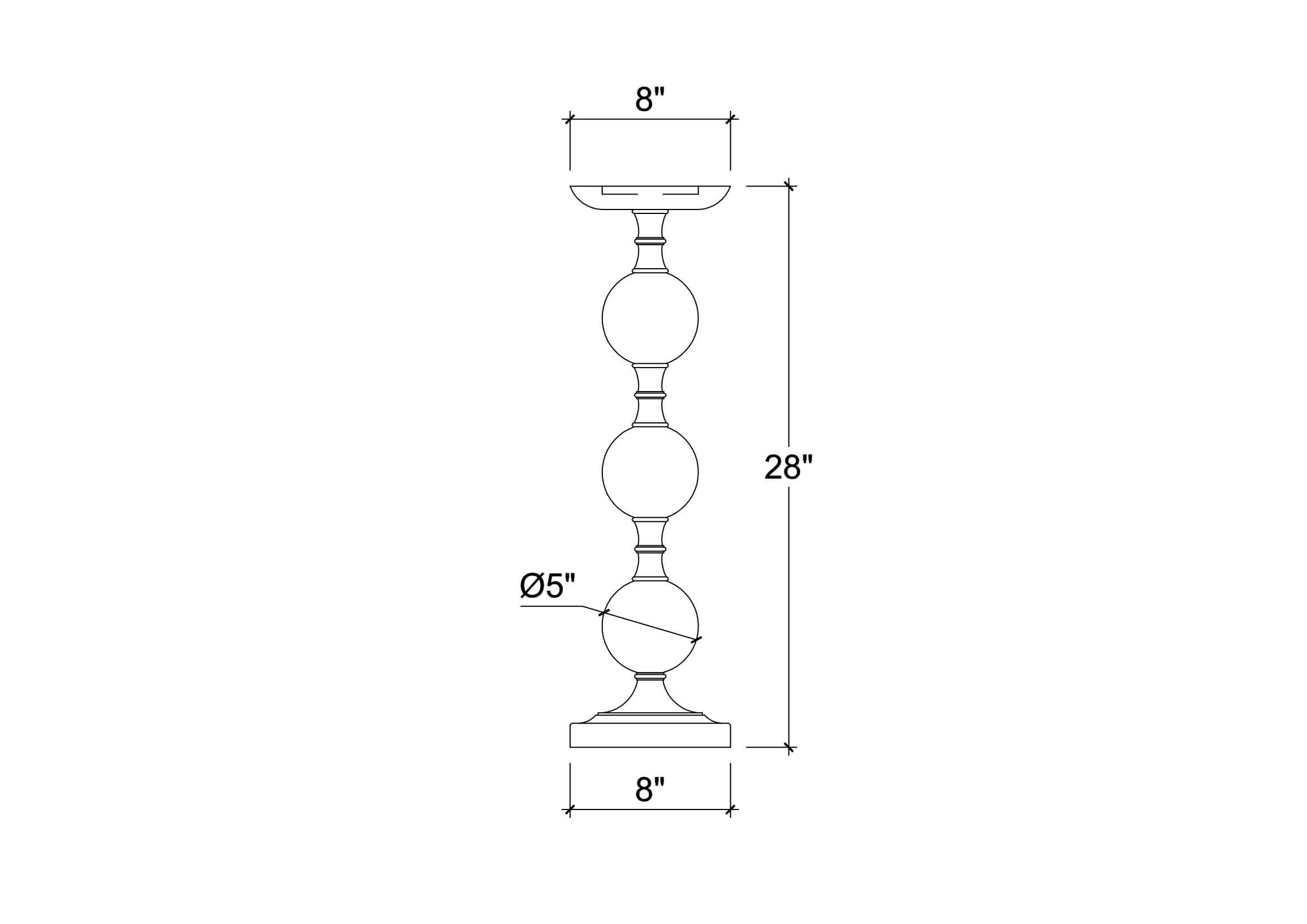 Bramble 28435 Bollet Candlestick Large Bramble 28435 Bollet Candlestick Large