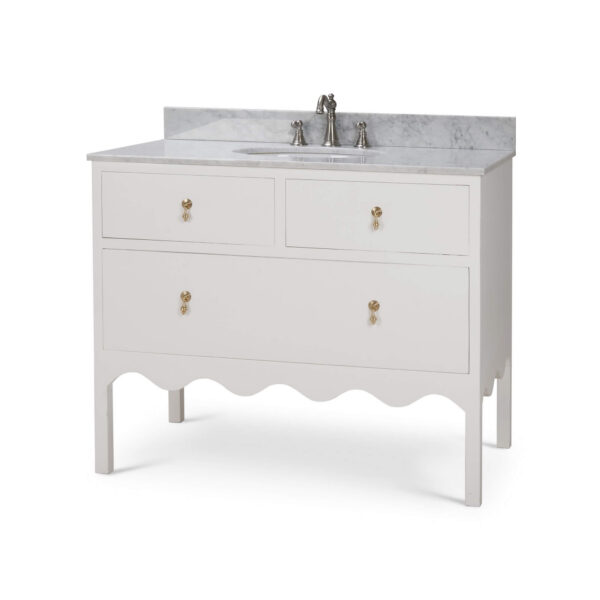Bramble 28470 Chloe Single Vanity w/ Sink & Marble Top