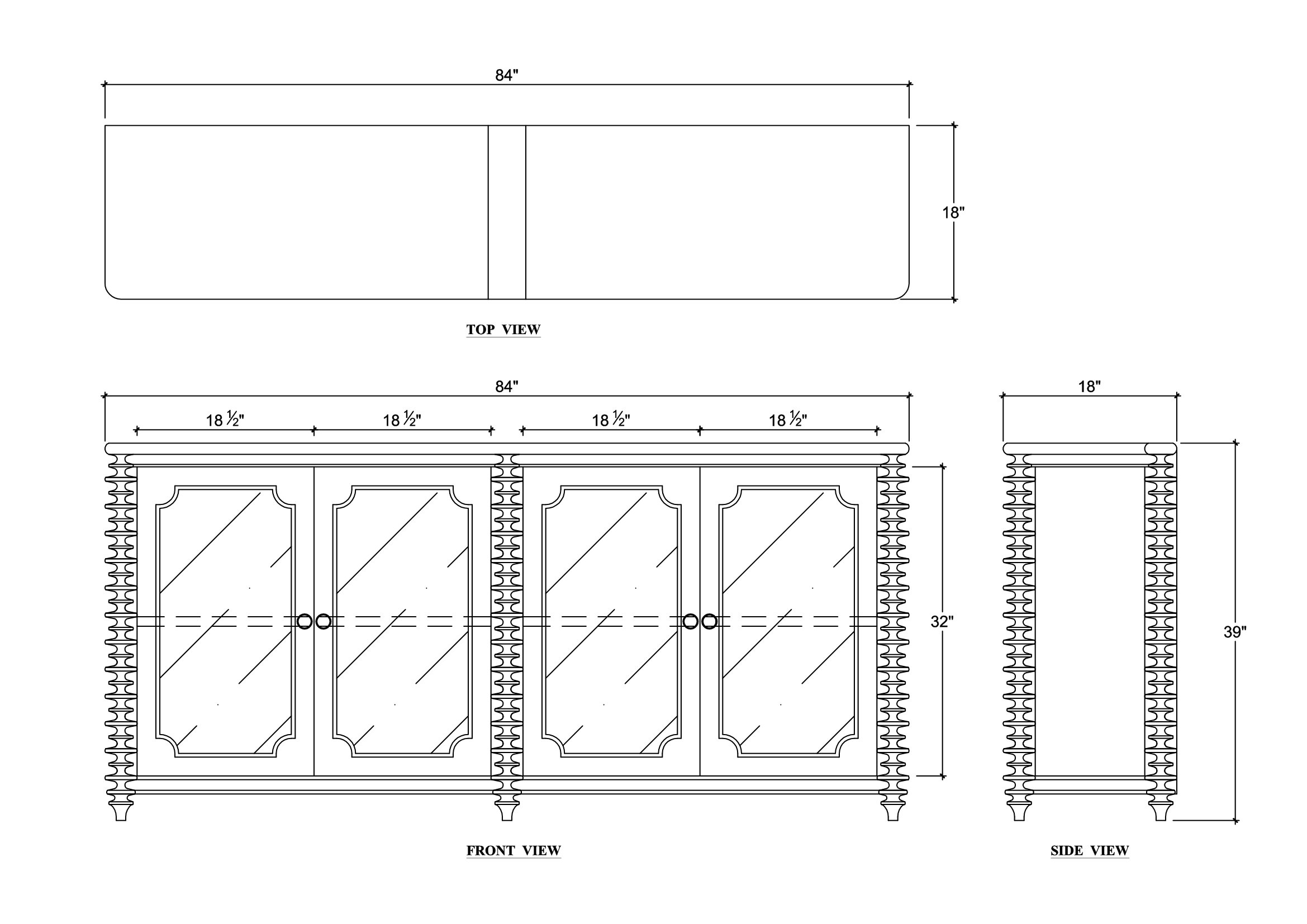 Bramble 28481 Milano 4 Door Sideboard Bramble 28481 Milano 4 Door Sideboard