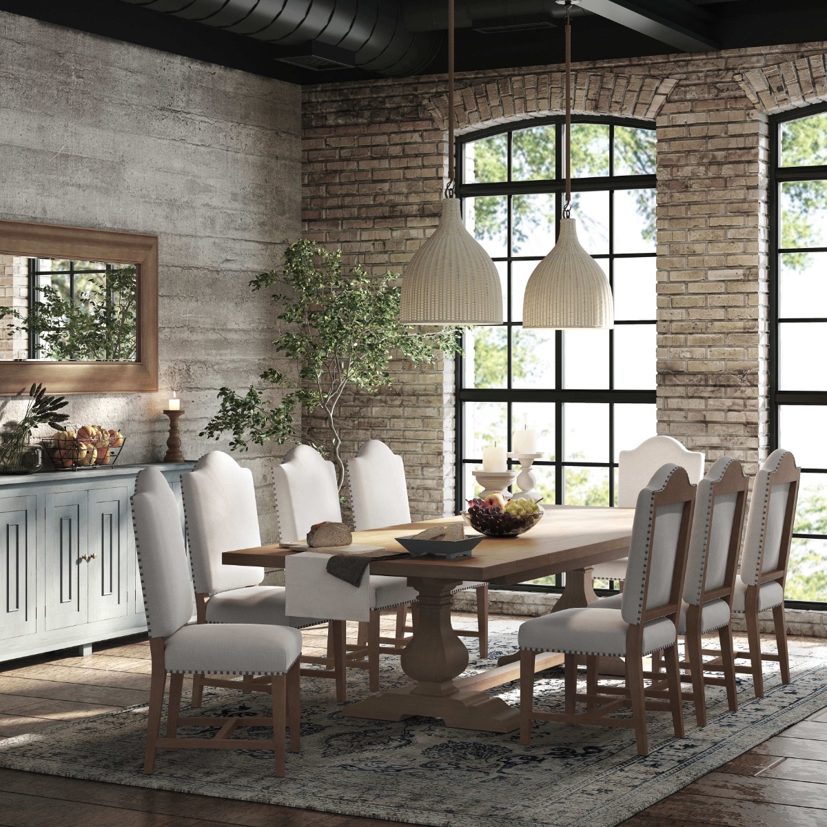 Bramble 27797 Hampton Rattan Pendant Medium