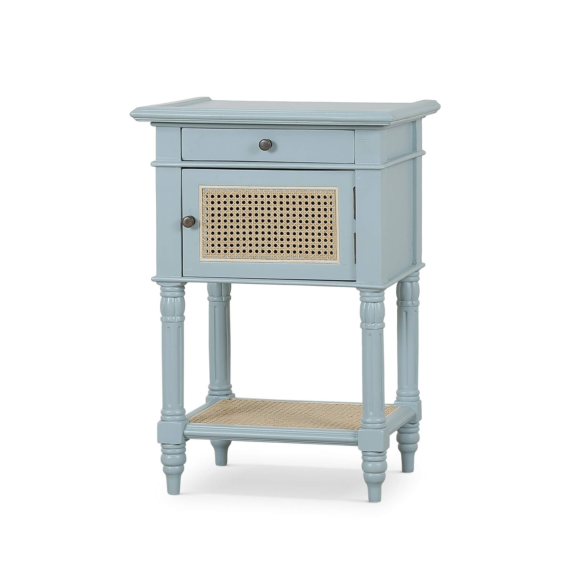 Bramble 28098 Montego Square End Table w/ Drawer & Rattan Door Bramble 28098 Montego Square End Table w/ Drawer & Rattan Door