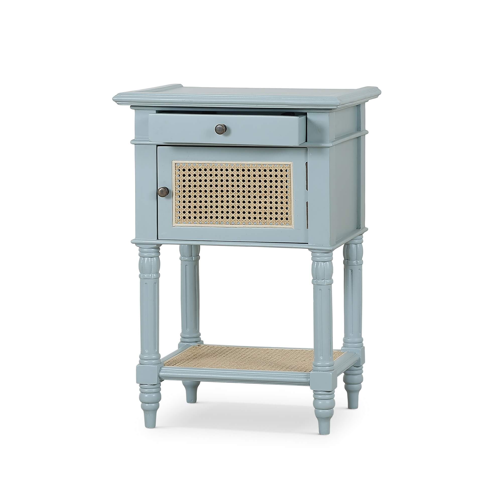 Bramble 28098 Montego Square End Table w/ Drawer & Rattan Door Bramble 28098 Montego Square End Table w/ Drawer & Rattan Door