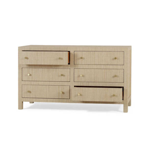 Bramble 28185 Kagu 6 Drawer Dresser w/ Rattan