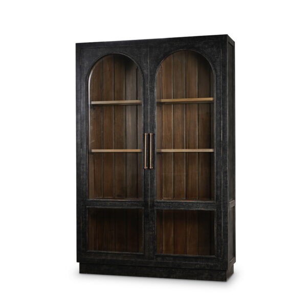 Bramble 28193 Vannes 2 Door Display Cabinet w/ Glass Shelves