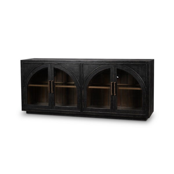 Bramble 28199 Vannes 4 Door Sideboard w/ Glass Shelves