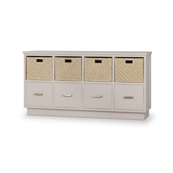 Bramble 28201 Dakota Storage Unit w/ Drawers & Rattan Baskets