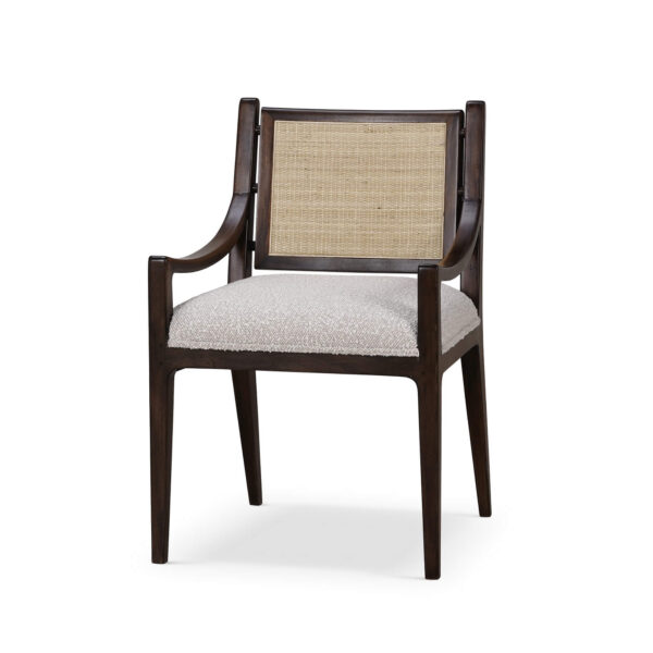 Bramble 28206 Milano Dining Chair w/ Upholstered Seat & Rattan Back