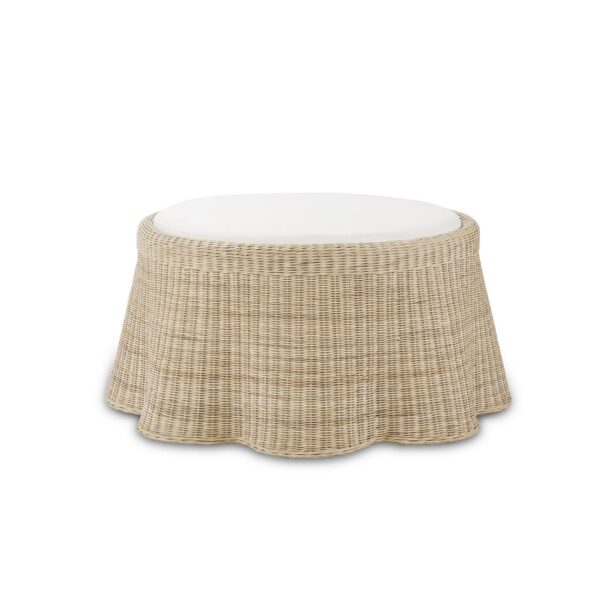 Bramble 28233 Newport Rattan Ottoman w/ Cushion