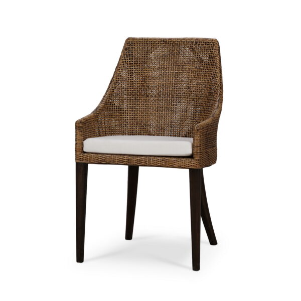Bramble 28235 Savanah Rattan Dining Chair w/ Seat Cushion