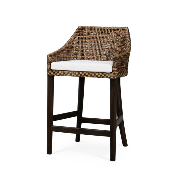 Bramble 28245 Savanah Rattan Counter Stool w/ Seat Cushion