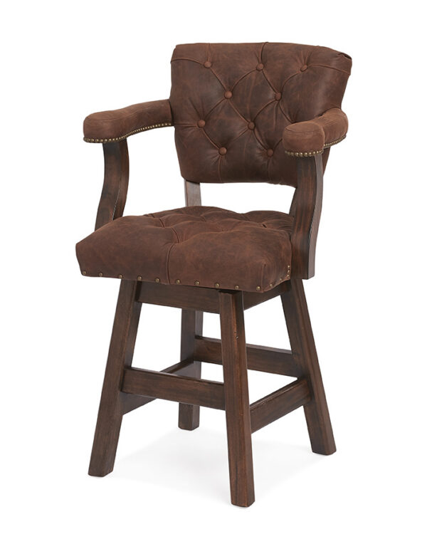 Massoud 91011 Clint Tufted Swivel Counter Stool