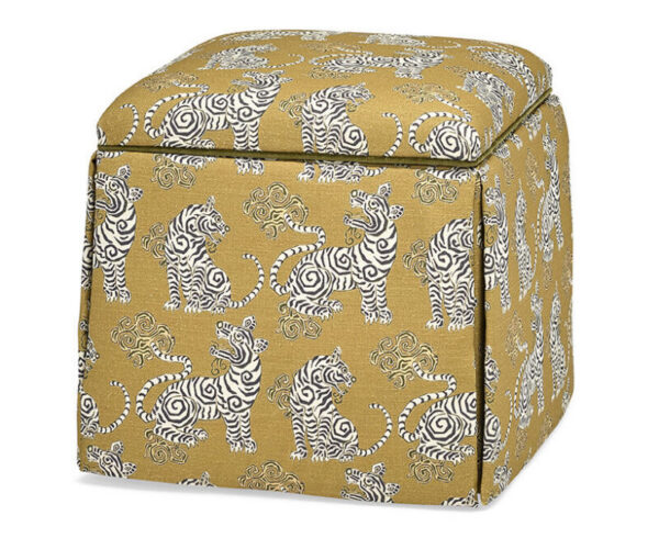 Massoud 1249 Lily Skirted Storage Ottoman
