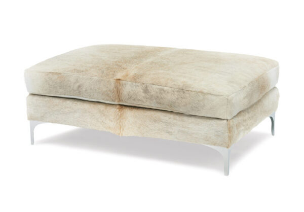 Massoud 200 Lauren Chrome Rectangular Ottoman