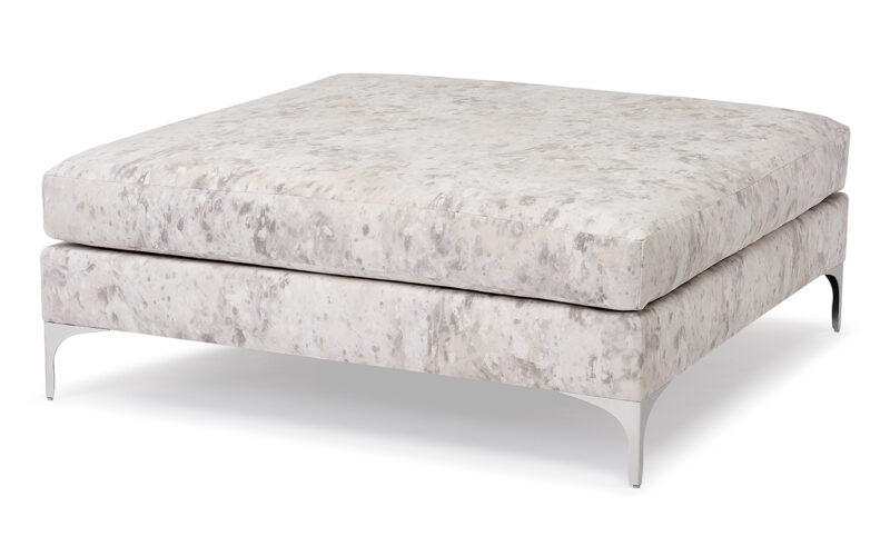 Massoud 201 Lauren Chrome Square Ottoman Massoud 201 Lauren Chrome Square Ottoman