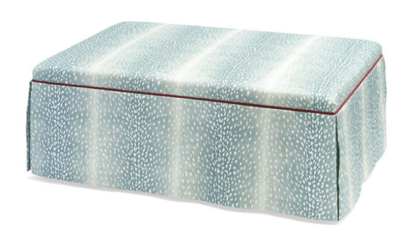 Massoud 269 Lily Large Rectangular Skirted Ottoman