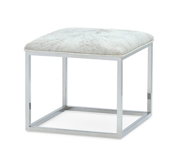 Massoud 432 Lark Chrome Ottoman