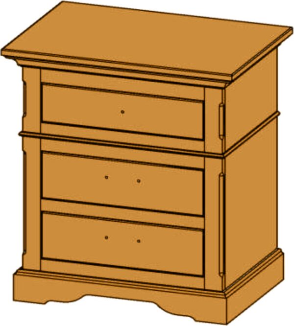 Yutzy 51043 Norway 3 Drawer Nightstand Yutzy 51043 Norway 3 Drawer Nightstand
