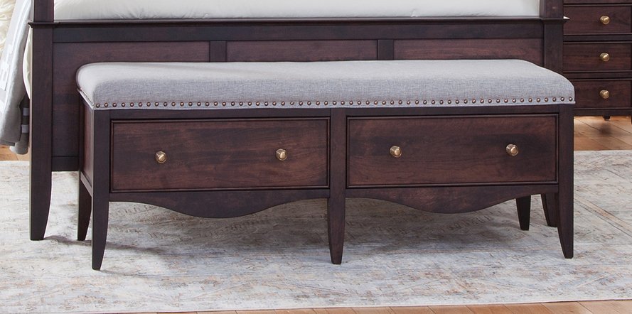 Yutzy 68054 Providence 2 Drawer Upholstered Bench Yutzy 68054 Providence 2 Drawer Upholstered Bench