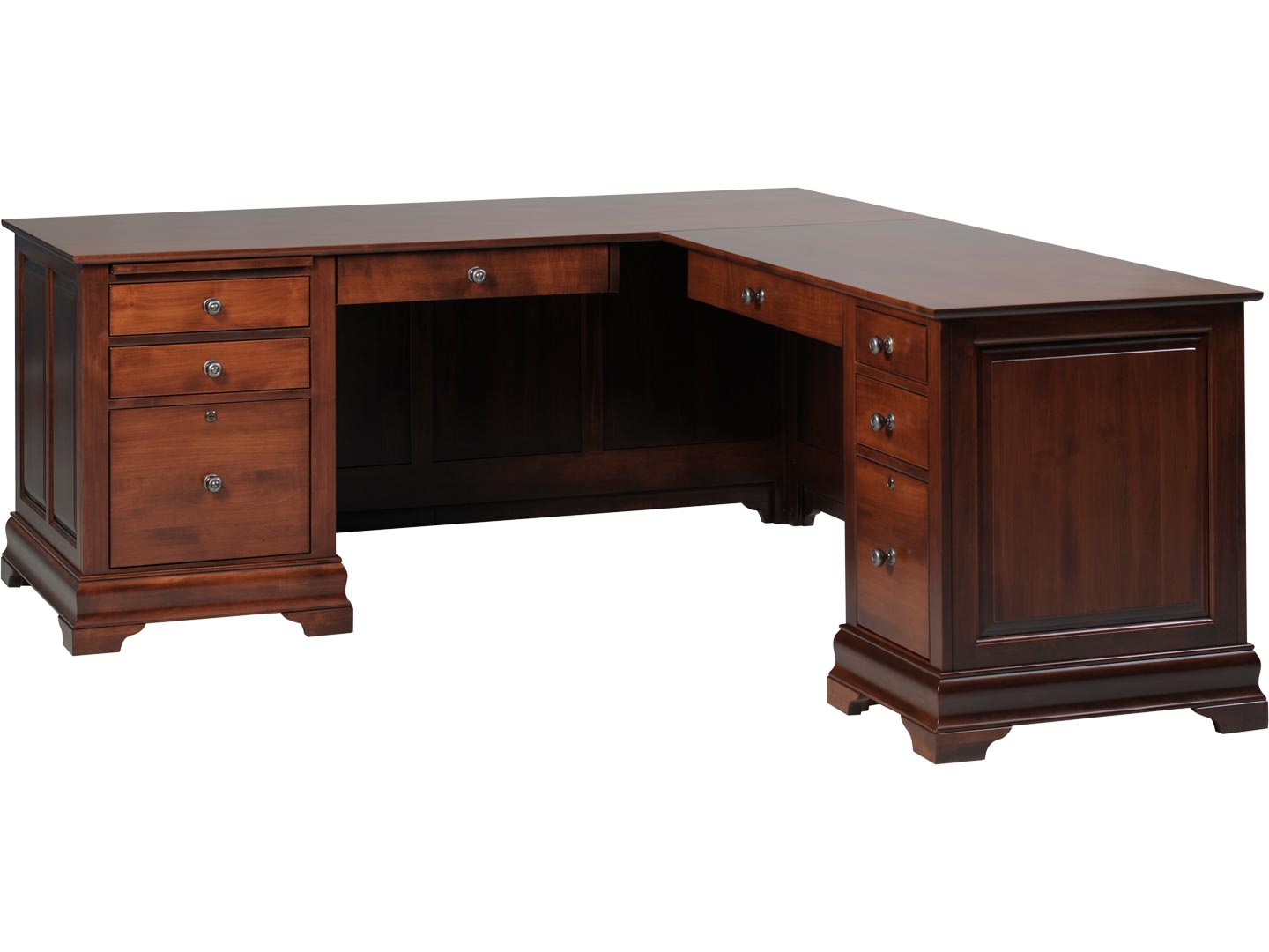 Yutzy 88060 Bordeaux Single Pedestal Exec Desk w RSF Return Yutzy 88060 Bordeaux Single Pedestal Exec Desk w RSF Return