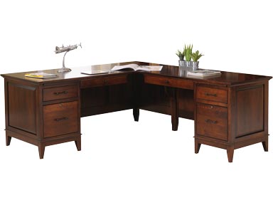 Yutzy 88160 Cortland Single Pedestal Exec Desk w RSF Return