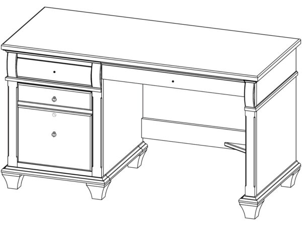 Yutzy 88401 Reminisce Single Pedestal Credenza