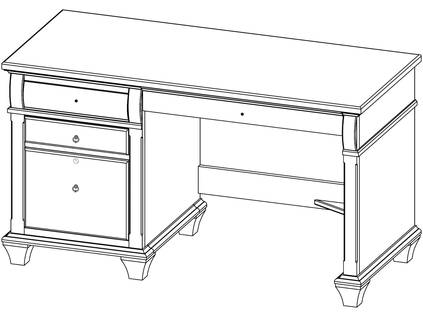 Yutzy 88401 Reminisce Single Pedestal Credenza Yutzy 88401 Reminisce Single Pedestal Credenza