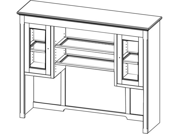 Yutzy 88452 Reminisce Hutch Top For 60" Credenza/Desk
