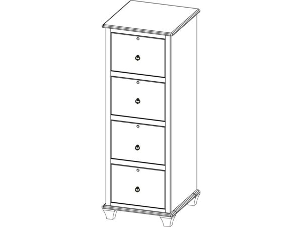 Yutzy 88420 Reminisce 4 Drawer File Cabinet