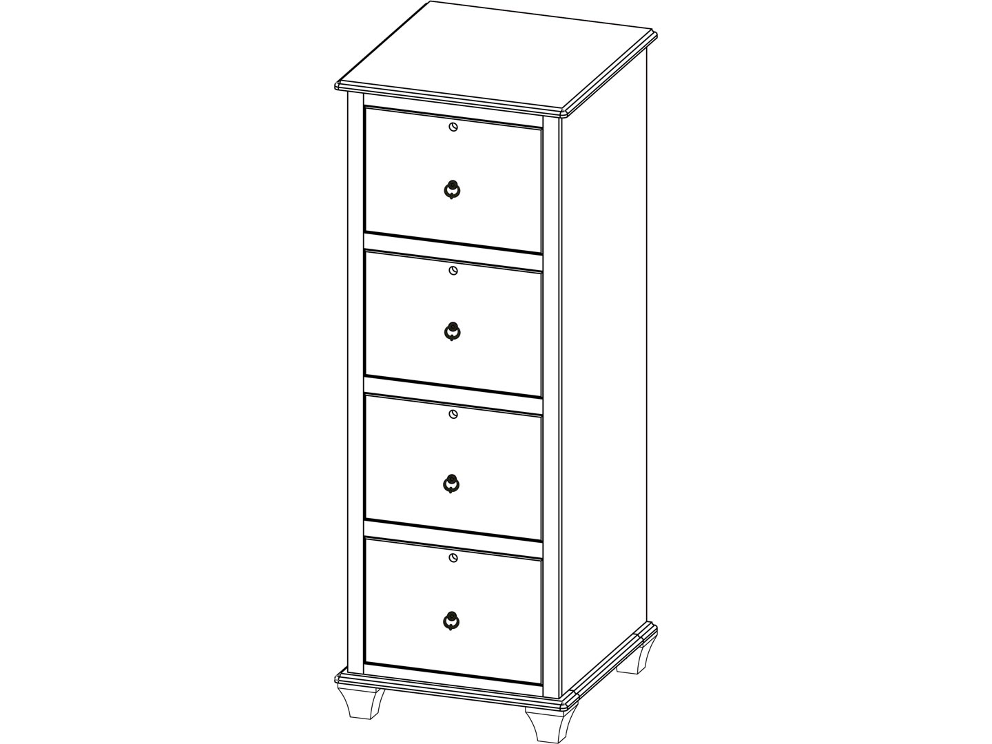 Yutzy 88420 Reminisce 4 Drawer File Cabinet Yutzy 88420 Reminisce 4 Drawer File Cabinet