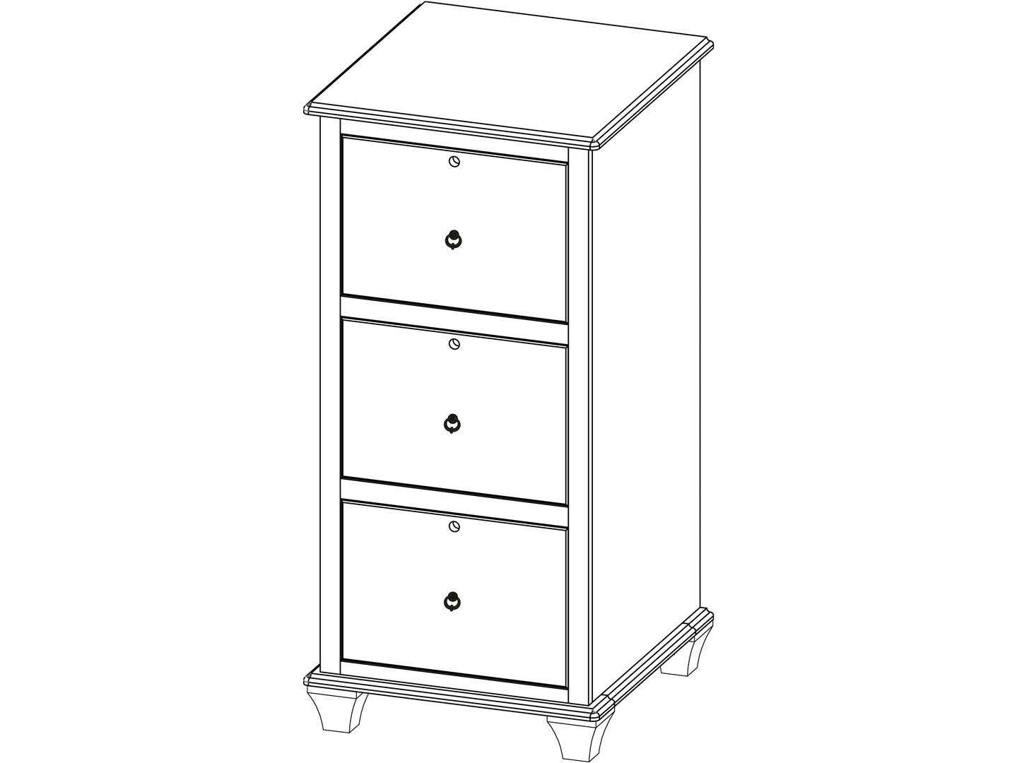 Yutzy 88421 Reminisce 3 Drawer File Cabinet Yutzy 88421 Reminisce 3 Drawer File Cabinet