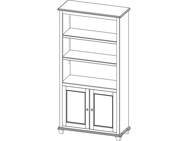 Yutzy 88435 Reminisce Bookcase With Panel Doors Yutzy 88435 Reminisce Bookcase With Panel Doors