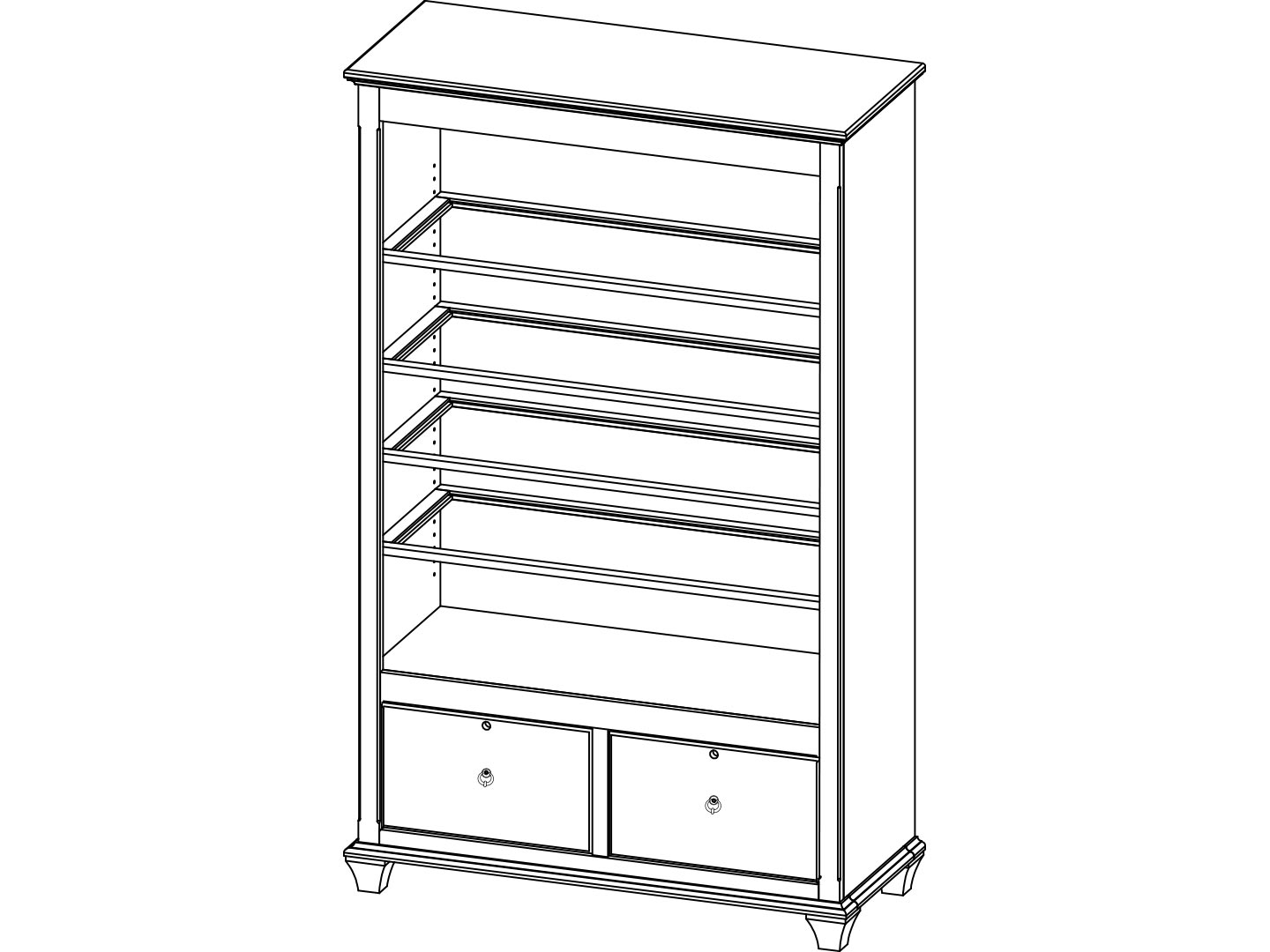 Yutzy 88446 Reminisce Executive Bookcase With 2 File Drawers Yutzy 88446 Reminisce Executive Bookcase With 2 File Drawers